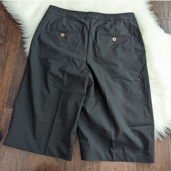 Kit and Ace Wool Silk Pleated Wide Leg Knee Shorts black size Walk the Line 8 - Picture 6 of 7